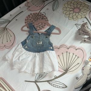 OshKosh Jean overall dress 0-3 months